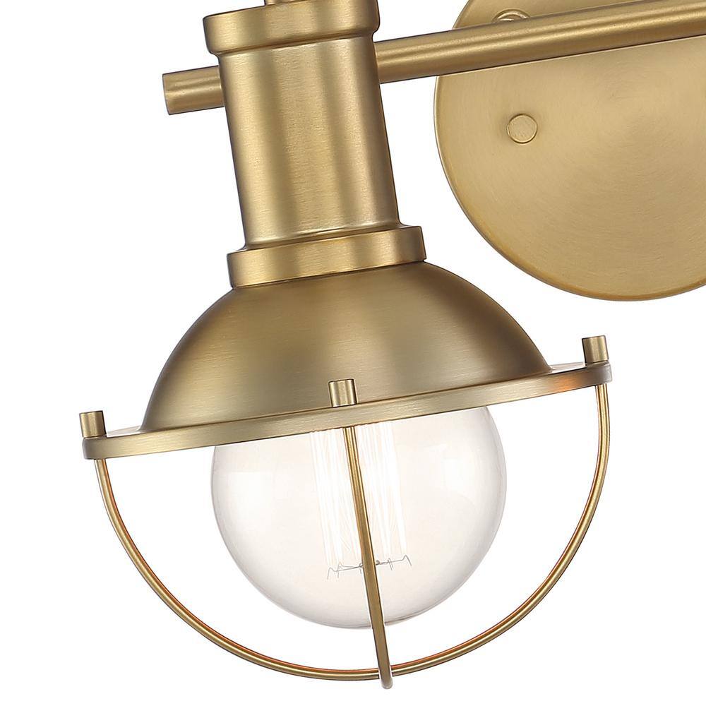 Dalton 15" Brushed Gold Industrial Farmhouse Vanity Wall Light