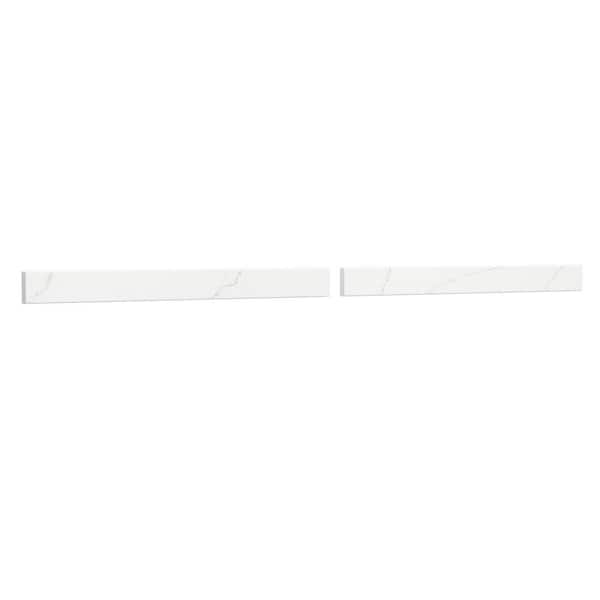 Wyndham Collection 72 in. W Quartz Vanity Backsplash in Giotto