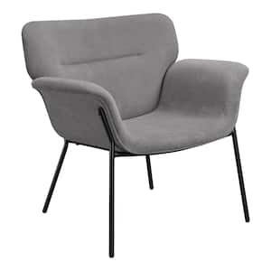 Davina Ash Gray Upholstered Flared Arms Accent Chair