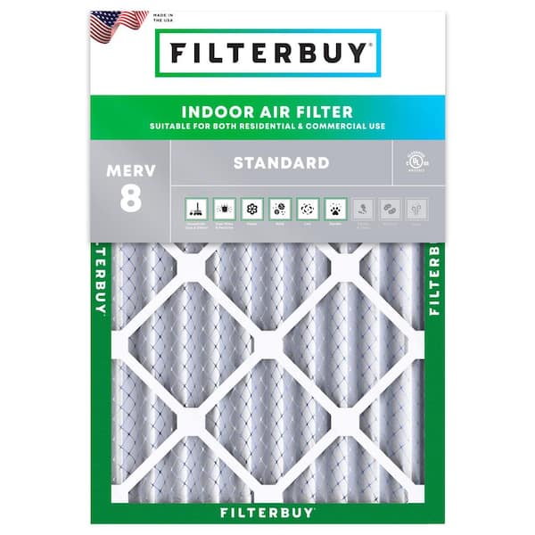 10 in. x 14 in. x 4 in. MERV 8 (FPR 5) Dust Defense Pleated HVAC AC Furnace Air Filters Replacement (1-Pack)