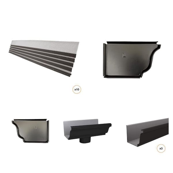 Hoover Dam Gutter Guard, End Cap and Gutter Combo