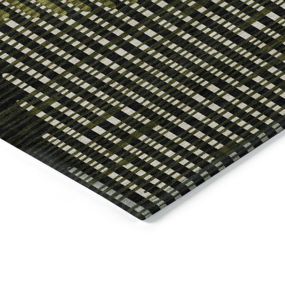 Olive Synthetic Flat Woven Washable Non-slip 8' x 10' Area Rug