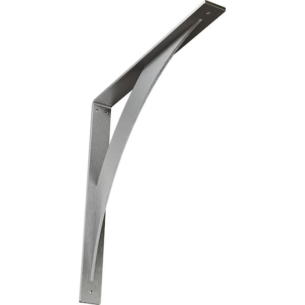 Ekena Millwork 20 in. x 2 in. x 20 in. Stainless Steel Unfinished Metal Legacy Bracket