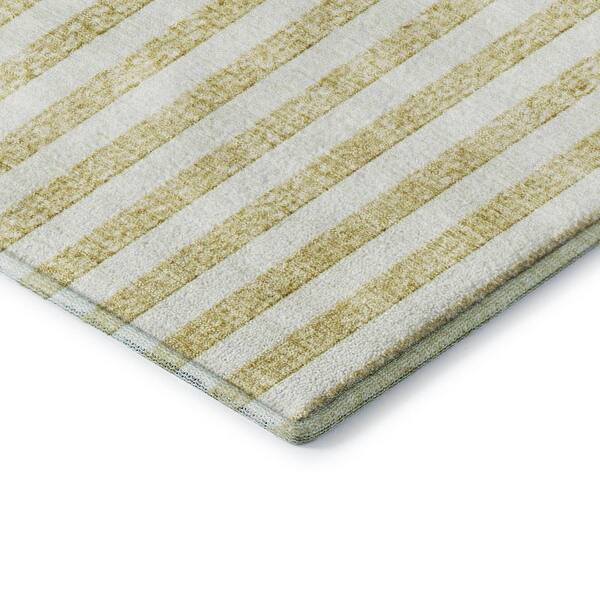 Mayfield Premium Machine Washable Abstract AMF2134 Wheat 2 ft. x 3 ft. Accent Rug
