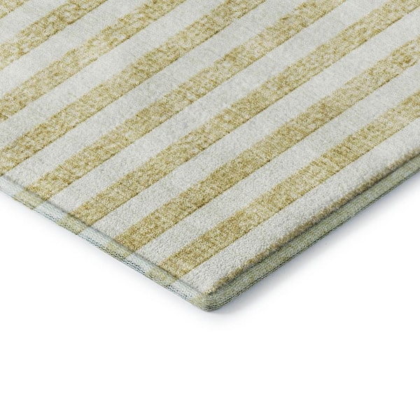 Mayfield Premium Machine Washable Abstract AMF2134 Wheat 9 ft. x 12 ft. Area Rug