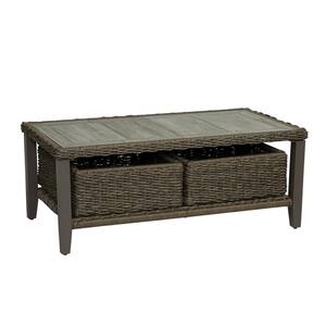 Rochdale Outdoor Brown Rectangular Stone Coffee Table
