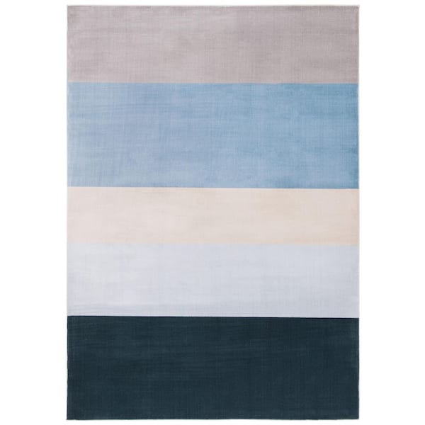 Orwell 2 ft. x 3 ft. Blue/Gray Abstract Striped Area Rug