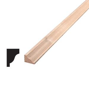 1/2 in. D x 3/4 in. W x 96 in. L Oak Wood Crown Moulding Pack (10-Pack)