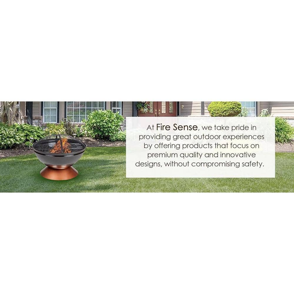 Degano 26" Black and Copper Round Wood Burning Fire Pit