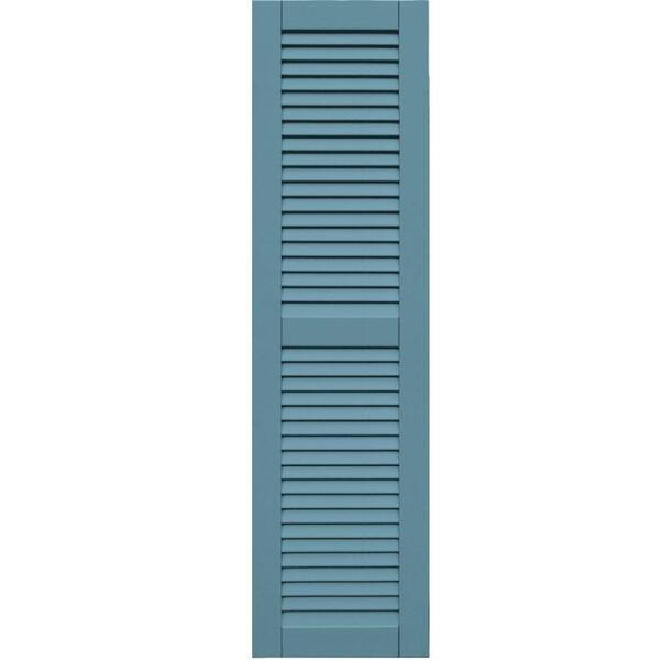 Winworks Wood Composite 15 in. x 56 in. Louvered Shutters Pair #645 Harbor