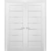 Sartodoors 60 in. x 80 in. Single Panel White Finished Pine Wood ...