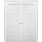 Sartodoors 60 in. x 80 in. Single Panel White Finished Pine Wood ...