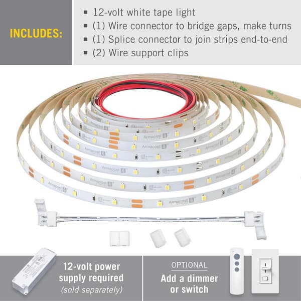 Armacost Lighting RibbonFlex Home 16 ft. 5m 12 Volt White LED