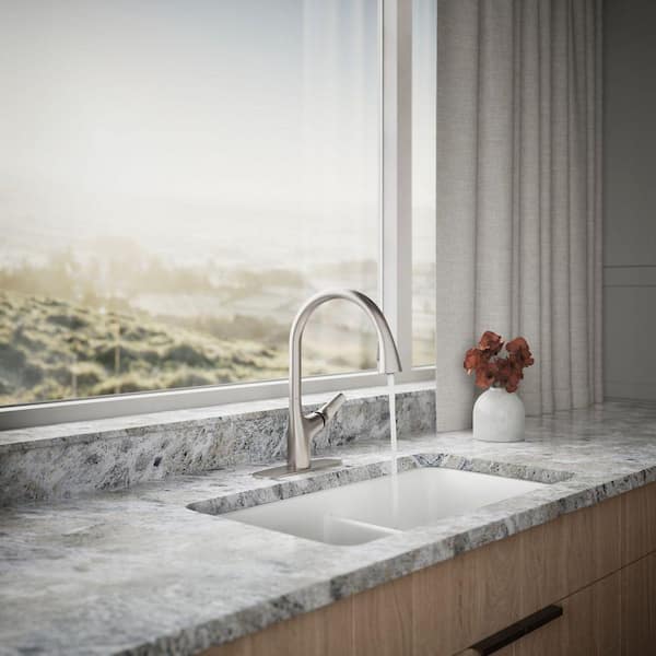 KOHLER Trove Single-Handle Pull Down Sprayer Kitchen Faucet in