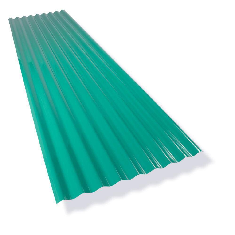 Palruf 26 In. X 6 Ft. PVC Roof Panel In Green 190814 - The Home Depot