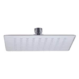 1-Spray 8 in. Single Ceiling Mount Fixed Rain Shower Head in Brushed Stainless Steel