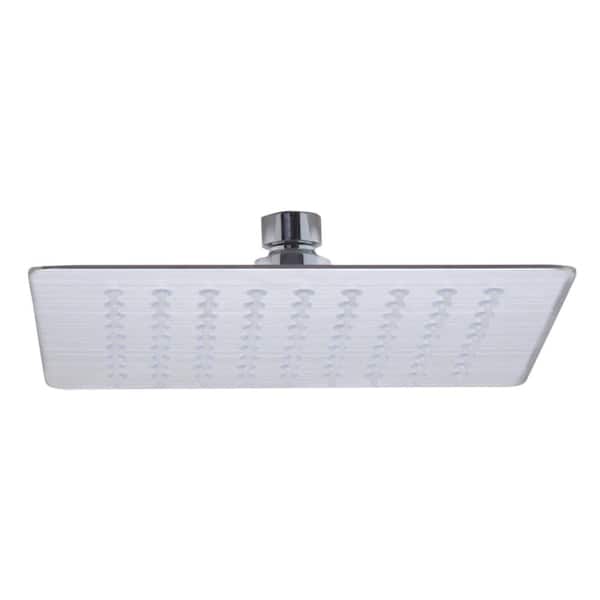 ALFI BRAND 1-Spray 8 in. Single Ceiling Mount Fixed Rain Shower Head in Brushed Stainless Steel