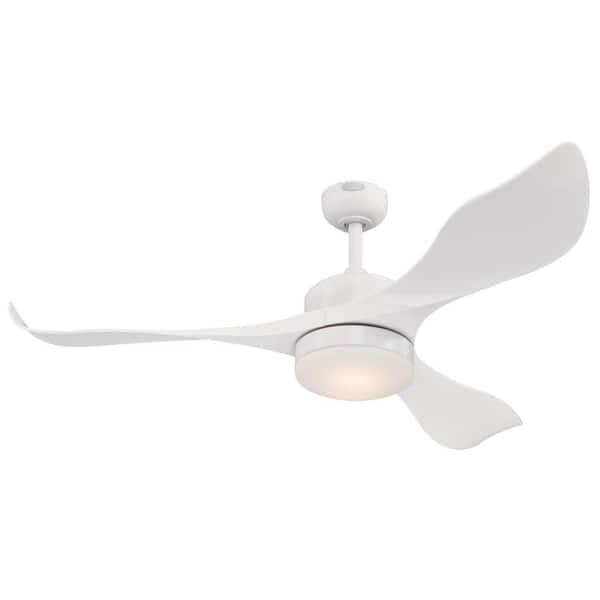 Westinghouse Pierre 52 In Led White Dc Motor Ceiling Fan With Light Fixture And Remote Control 7225300 The Home Depot - White Ceiling Fan With Light Fixture