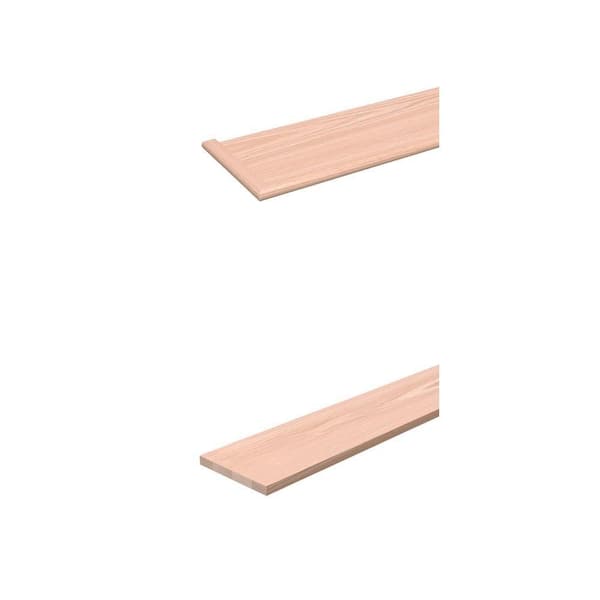 48 in. x 11-1/2 in. Red Oak Stair Tread and 48 in. x 7-1/4 in. Stair Riser Combo