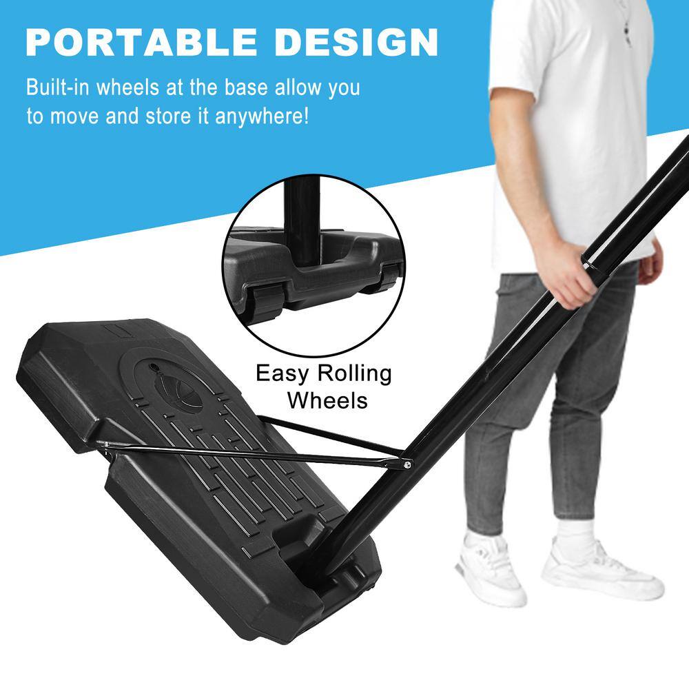 44" Adjustable Portable Basketball Hoop with Polycarbonate Backboard