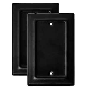Architectural 1-Gang Black Blank/No Device Metal Wall Plate (2-Pack)
