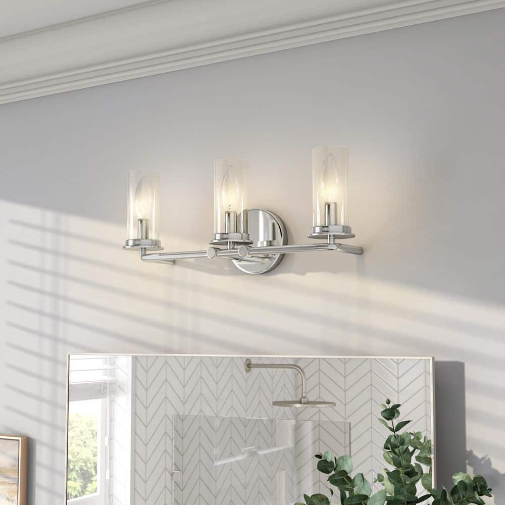 Polished Nickel 18" Wide Dimmable Vanity Light