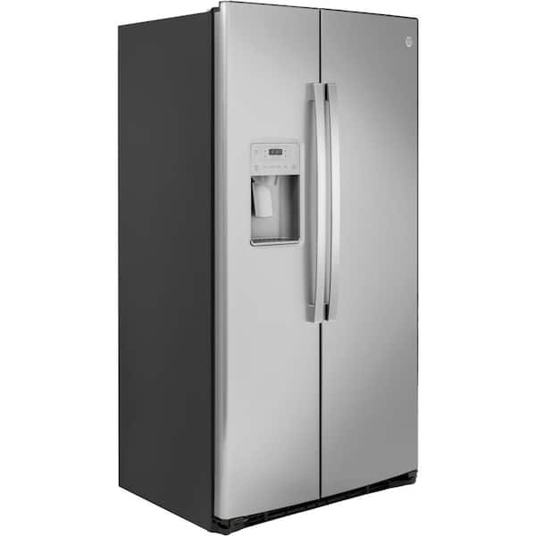 GE 21.8 cu. ft. Side by Side Refrigerator in Slate, Counter Depth and  Fingerprint Resistant GZS22IMNES - The Home Depot