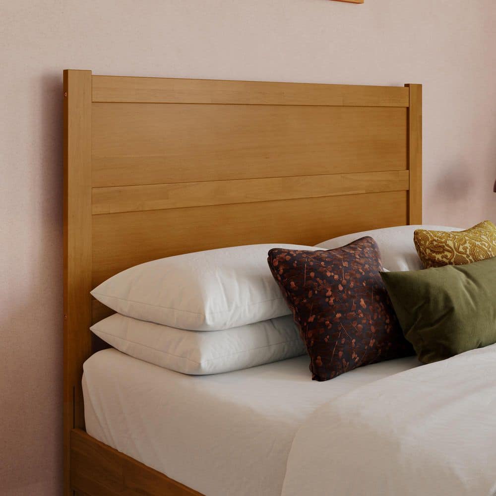 Aveline Light Toffee Natural Bronze Full Wood Panel Headboard