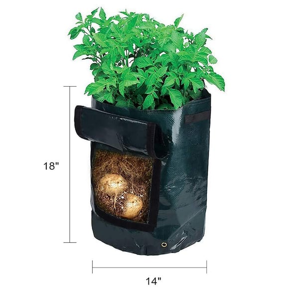 Plant Grow Bag Potato Grow Bags Planting Waterproof PE Gardening Vegetable Planter  Bag Easy Operate Drain Breath 