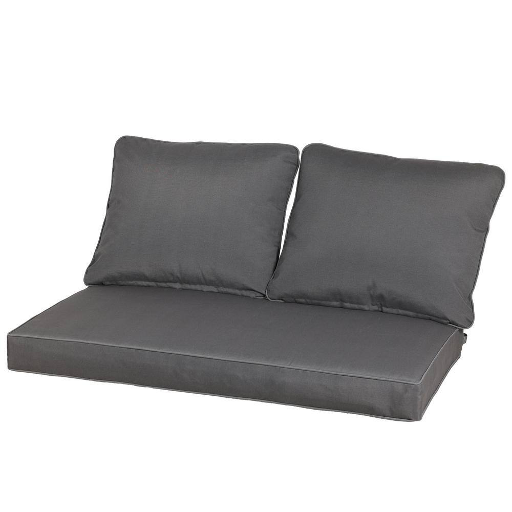 Aoodor 46.5 in. x 24.4 in. Outdoor Loveseat Replacement Cushions Set