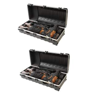 Double ATA Standard Hard Plastic Wheeled Golf Bag Travel Case (2-Pack)