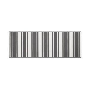 Tufted Dark Grey and White 2 ft. 2 in. x 6 ft. Gladwin Stripe Runner Rug
