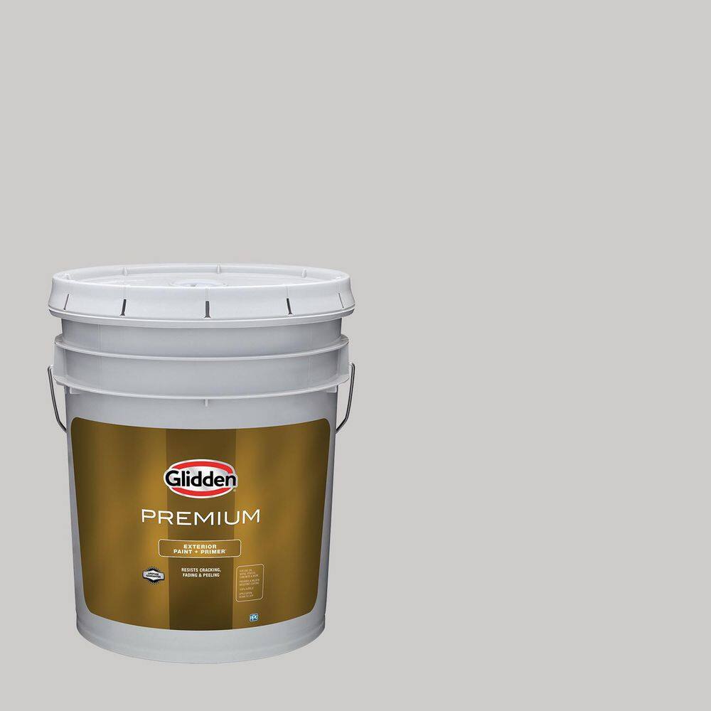 Glidden Premium 5 gal. PPG0996-2 Steely Gaze Satin Exterior Latex Paint ...