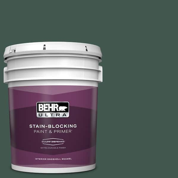 BEHR ULTRA 5 gal. #BXC-33 Jolly Green Extra Durable Eggshell Enamel Interior Paint & Primer