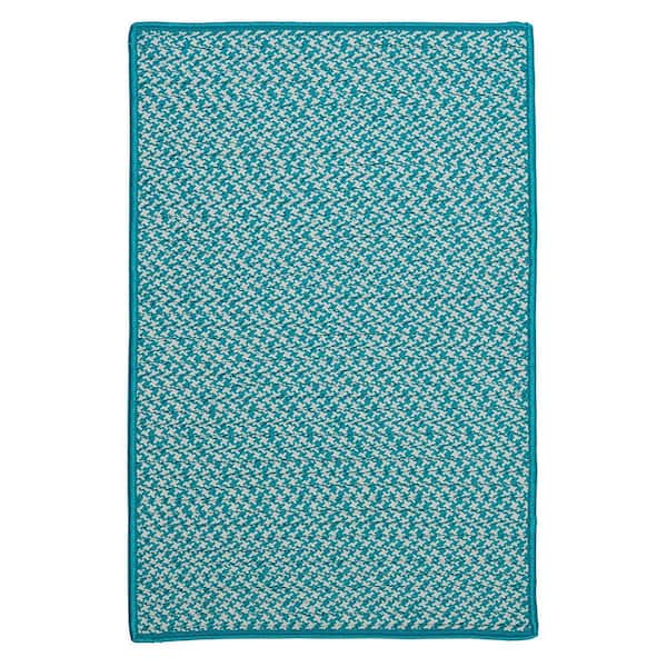 Home Decorators Collection Sadie Turquoise  Doormat 2 ft. x 3 ft. Indoor/Outdoor Patio Braided Area Rug