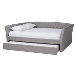 Delora Light Gray Queen Trundle Daybed