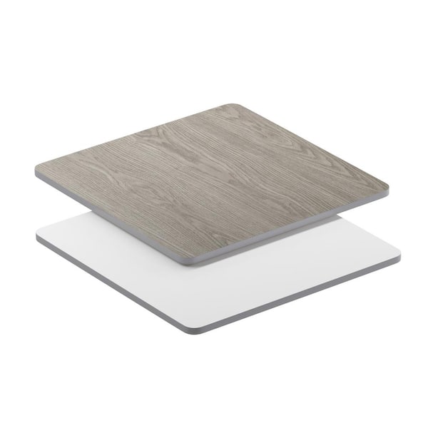 Carnegy Avenue 36 in. White/Gray Square Table Top Only