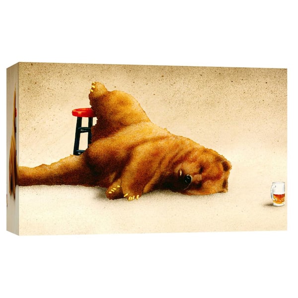 PTM Images 10 in. x 12 in. ''Last Call For The Beer Bear'' Printed Canvas Wall Art