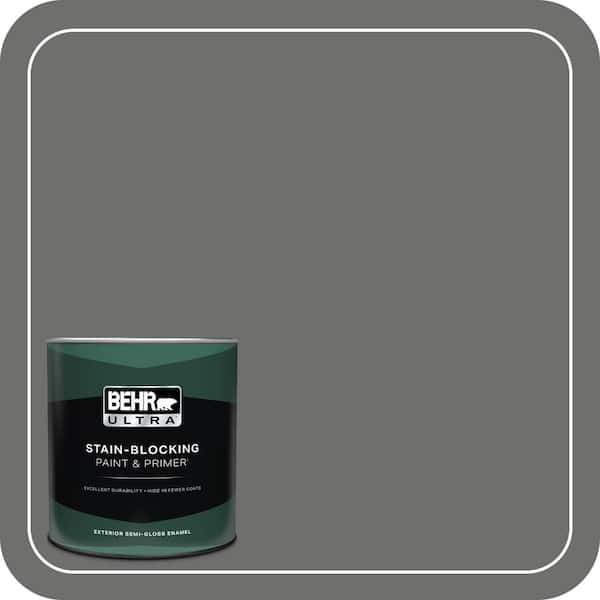 BEHR ULTRA 1 qt. #HDC-AC-17A Welded Iron Semi-Gloss Enamel Exterior Paint & Primer