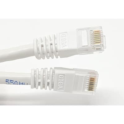 15-Feet Premium Ultra CAT6 550 MHz Flat Patch Cable CNE52824 White 