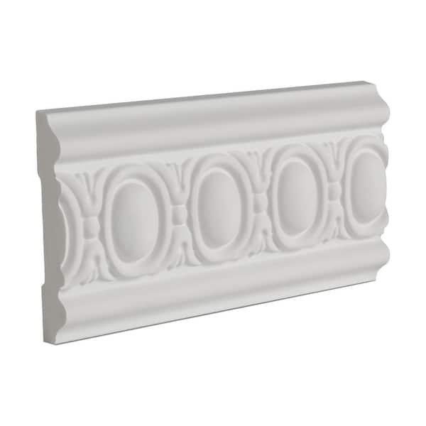 American Pro Decor 3-1/8 in. x 3/4 in. x 6 in. Long Egg and Dart Polyurethane Panel Moulding Sample