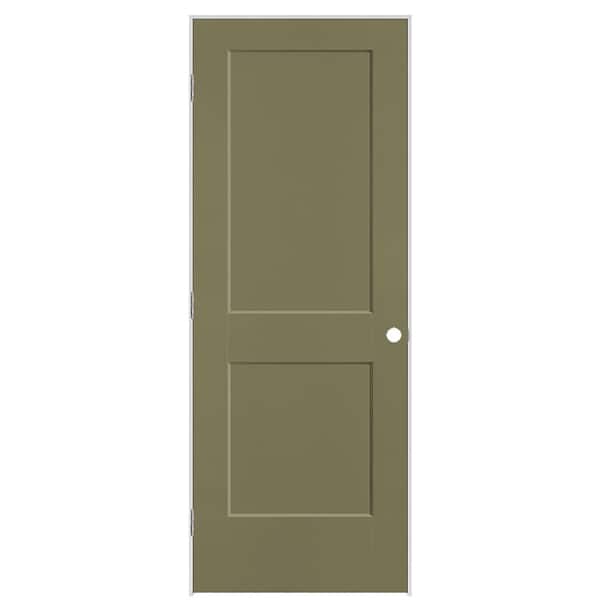 Masonite 30 in. x 80 in. 2-Panel Logan Right-Hand Solid Core Truly Olive Molded Composite Single Prehung Interior Door