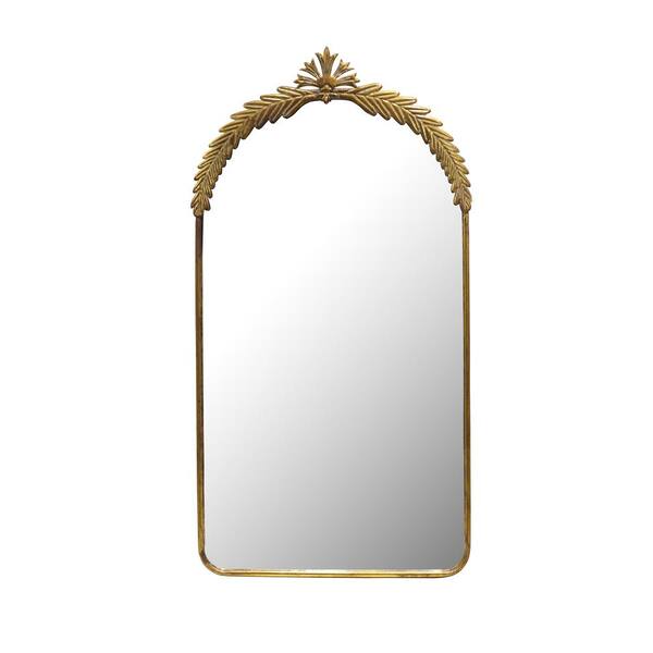 Mirrorize Canada 24 in. x 37 in. Classic French Oblong Mirror with Antique Gold Finish Metal Frame