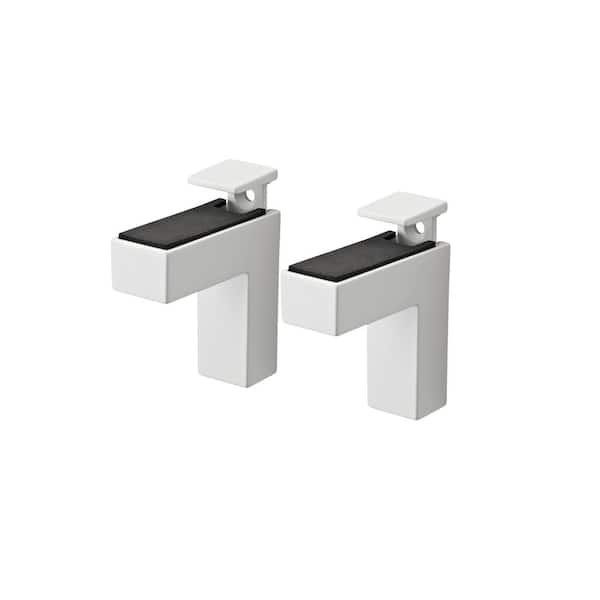 ELIOT 0.2 in.-1.6 in. White Adjustable Shelf Bracket (2-Pack)