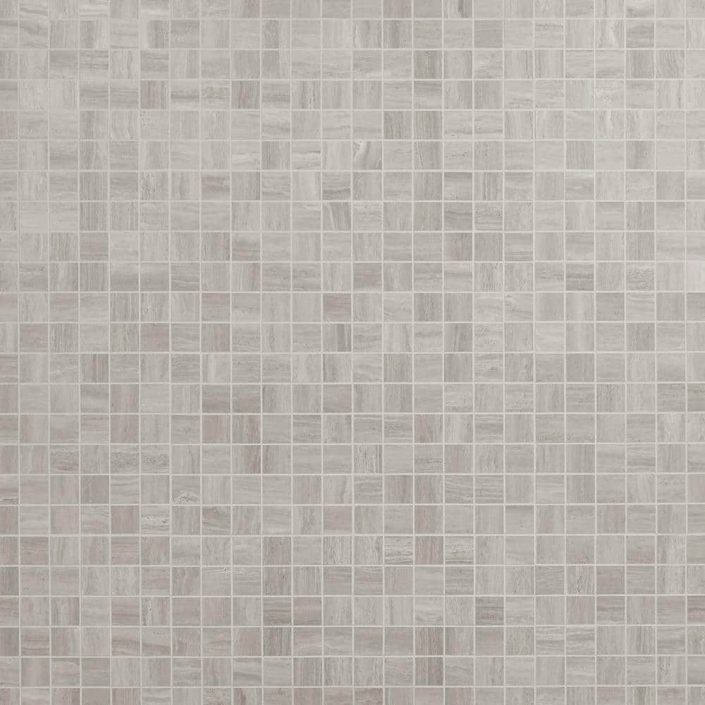 Gray Matte Porcelain Mosaic Sheet Wall & Floor Tile