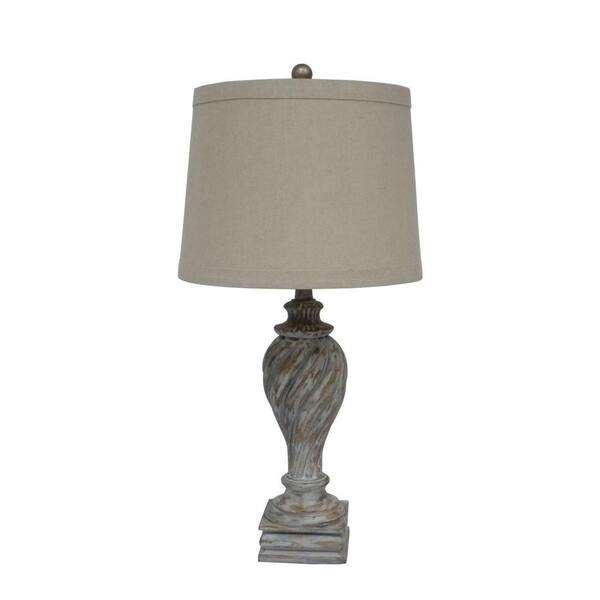Fangio Lighting #6164 28 in. Antique White Resin Table Lamp