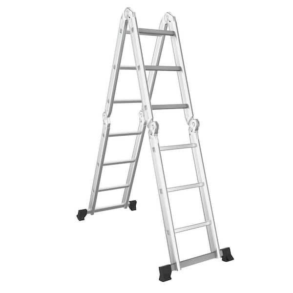 2.83 ft. Stretch. Aluminum Multi-Function Folding Stretch. Reach. 330 lbs. No ANSI ladder. Multi-Position