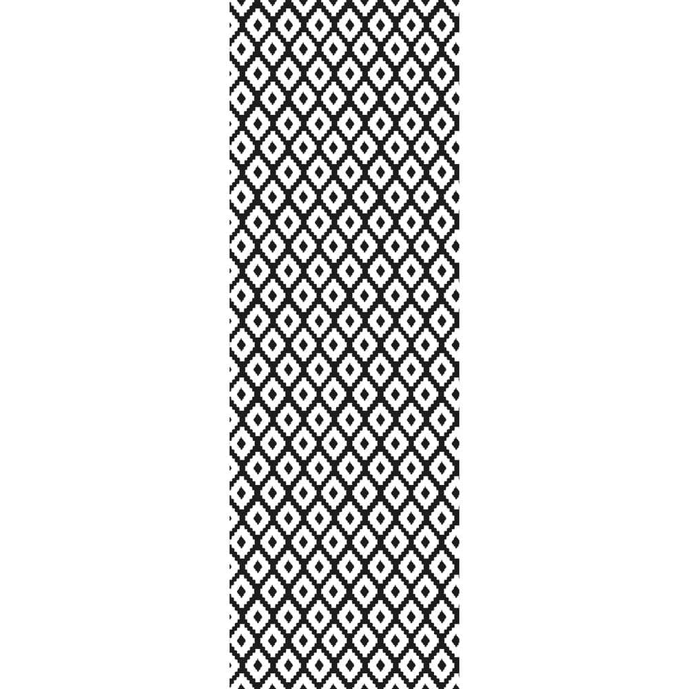 Decorative Black and White 24 in. x 72 in. Laminated Kitchen Mat price history on PriceWatchPro