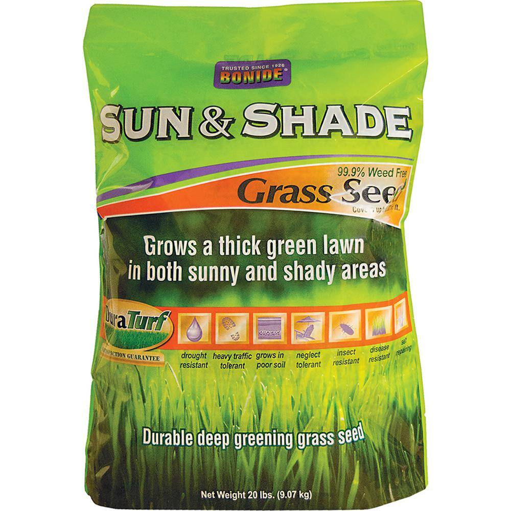 Bonide 20 lbs. Sun and Shade Grass Seed 60227 The Home Depot