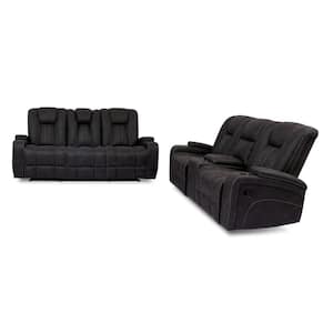 Stocklin 2-Piece Dark Gray Sofa Set